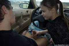 Русский съём хуесосок в авто