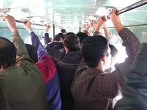 Толпа азиатов щупает в автобусе